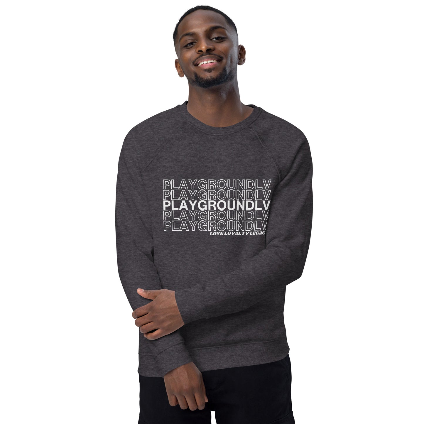 Unisex organic raglan sweatshirt