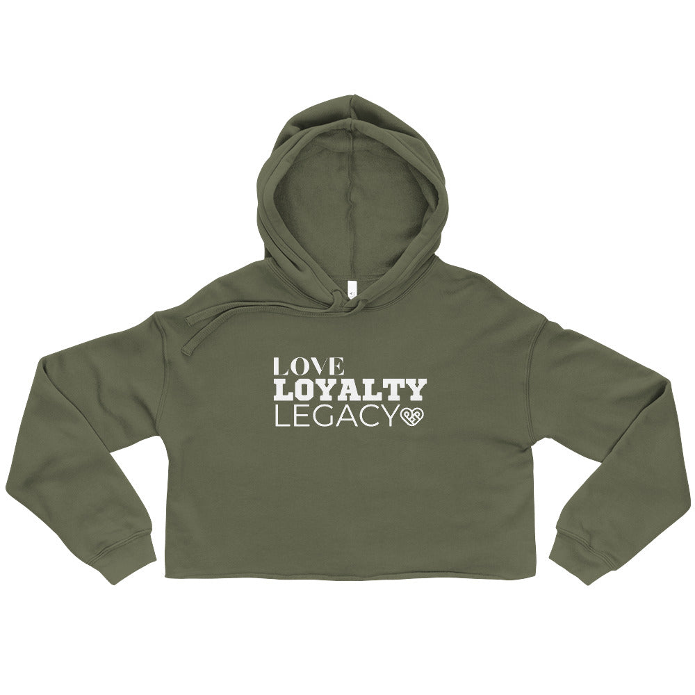 LOVE LOYALTY LEGACY STACK Crop Hoodie