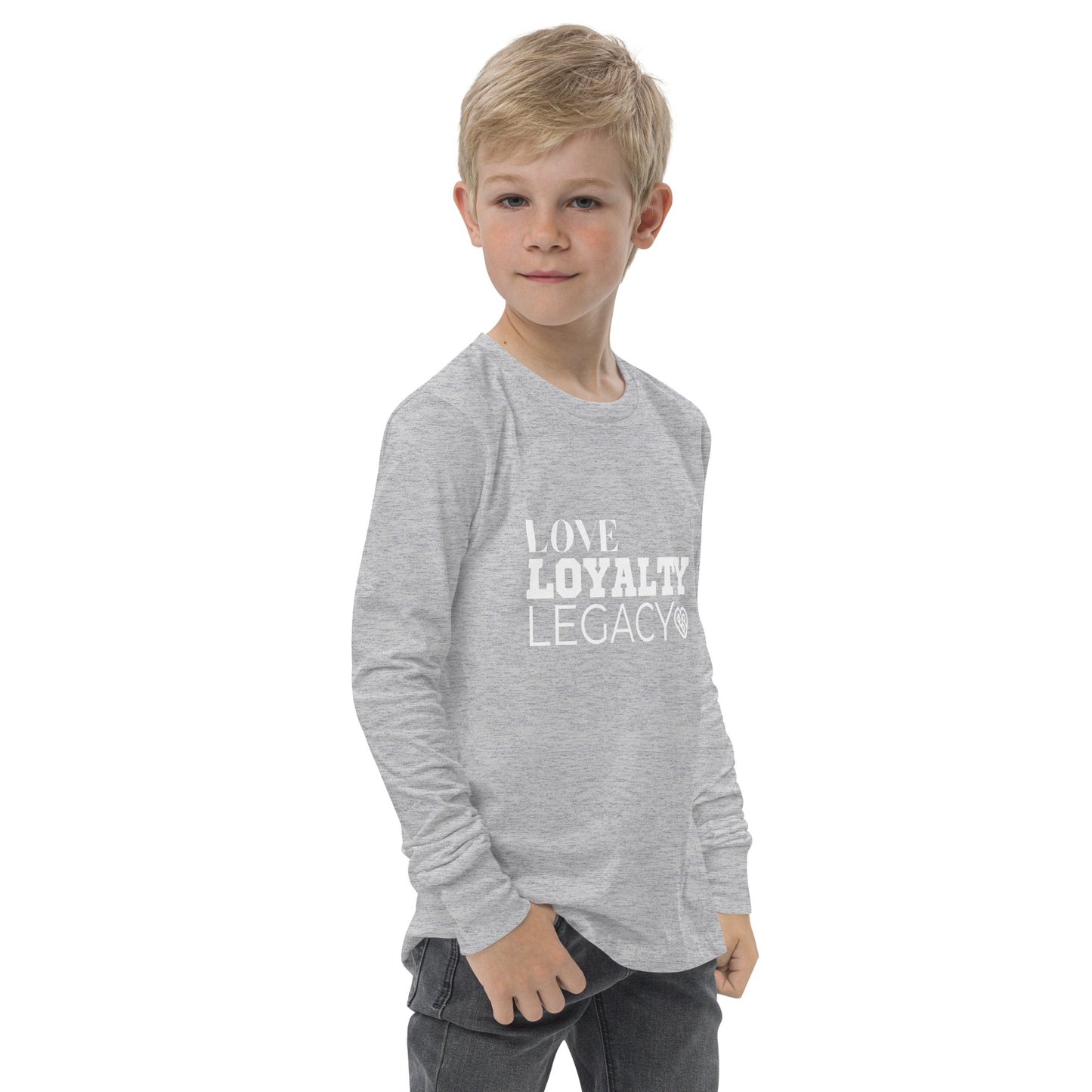 LOVE LOYALTY LEGACY STACK Youth long sleeve tee