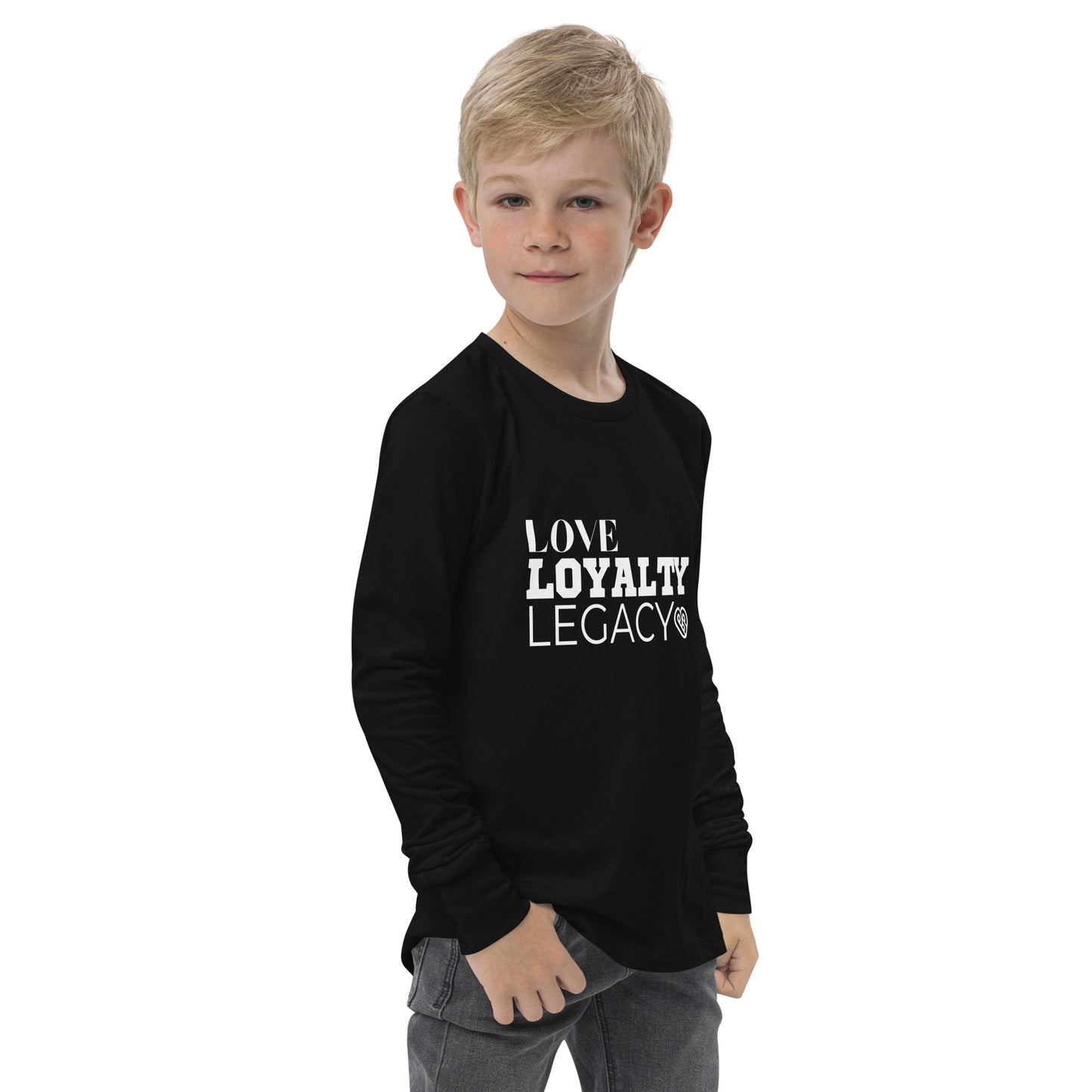 LOVE LOYALTY LEGACY STACK Youth long sleeve tee
