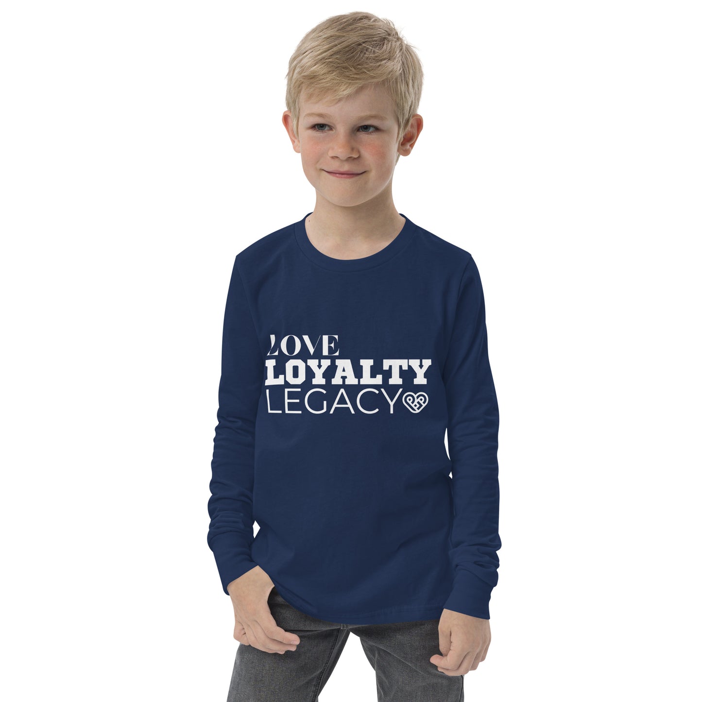 LOVE LOYALTY LEGACY STACK Youth long sleeve tee