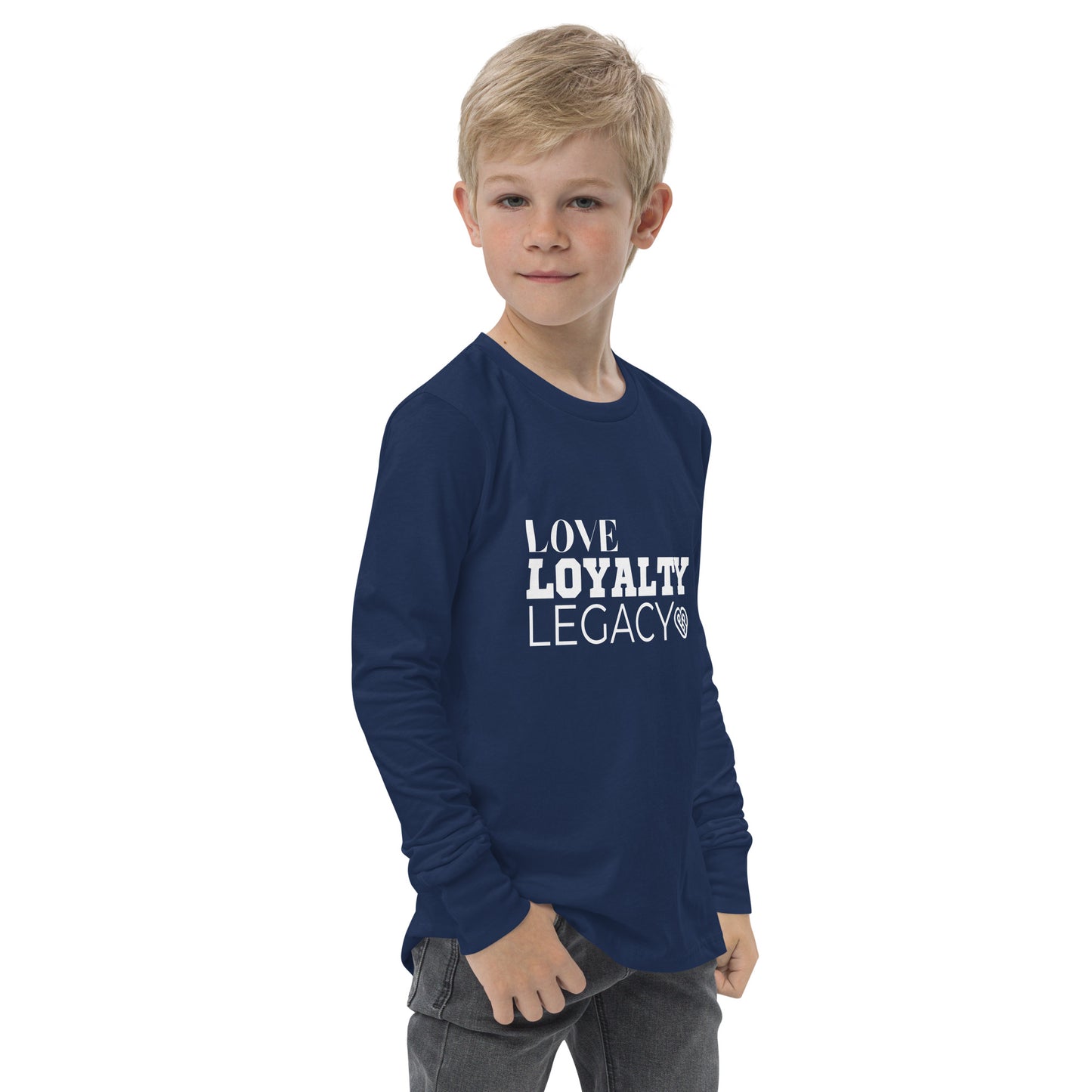 LOVE LOYALTY LEGACY STACK Youth long sleeve tee