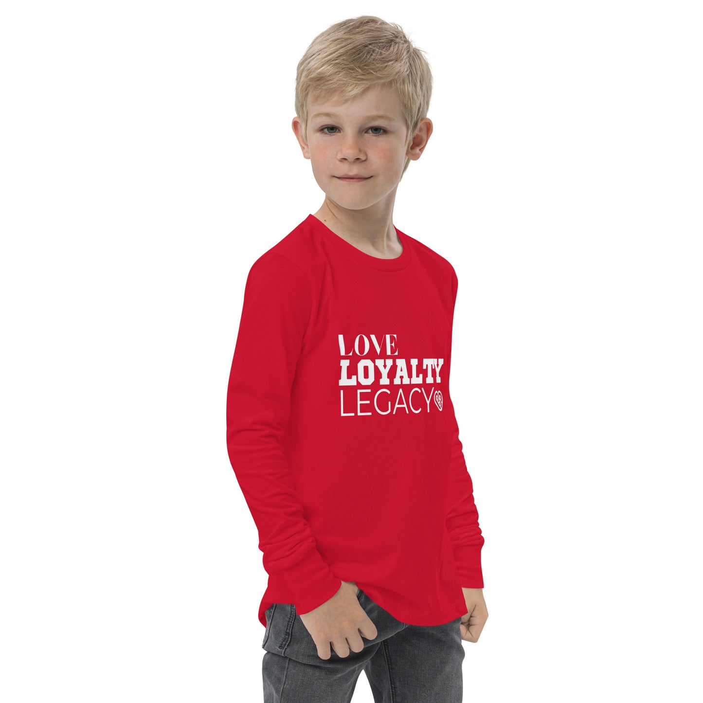 LOVE LOYALTY LEGACY STACK Youth long sleeve tee