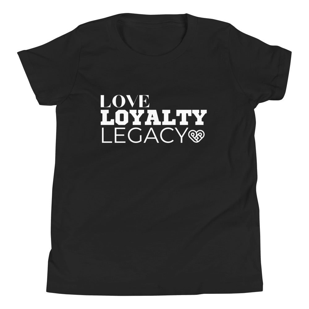 LOVE LOYALTY LEGACY STACK Youth Short Sleeve T-Shirt