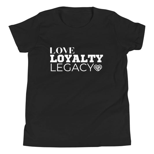 LOVE LOYALTY LEGACY STACK Youth Short Sleeve T-Shirt