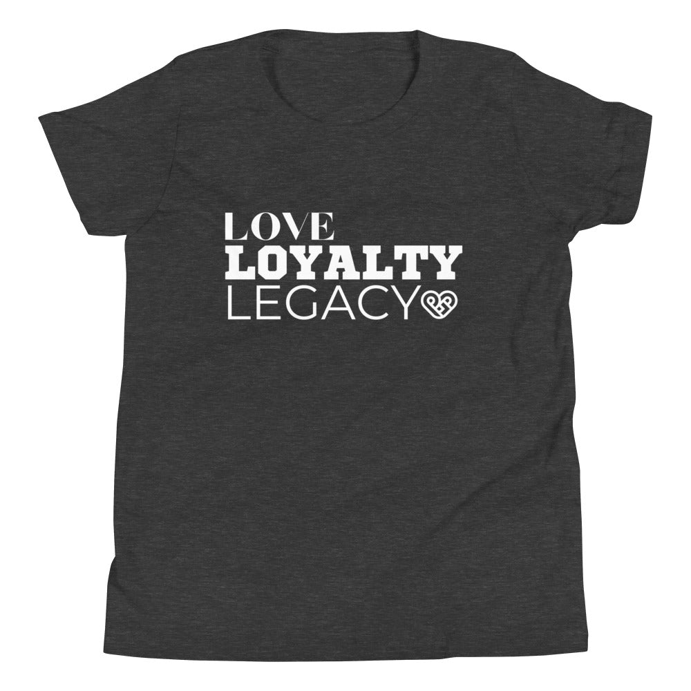 LOVE LOYALTY LEGACY STACK Youth Short Sleeve T-Shirt