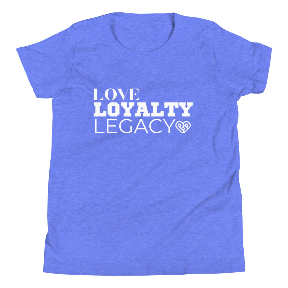 LOVE LOYALTY LEGACY STACK Youth Short Sleeve T-Shirt