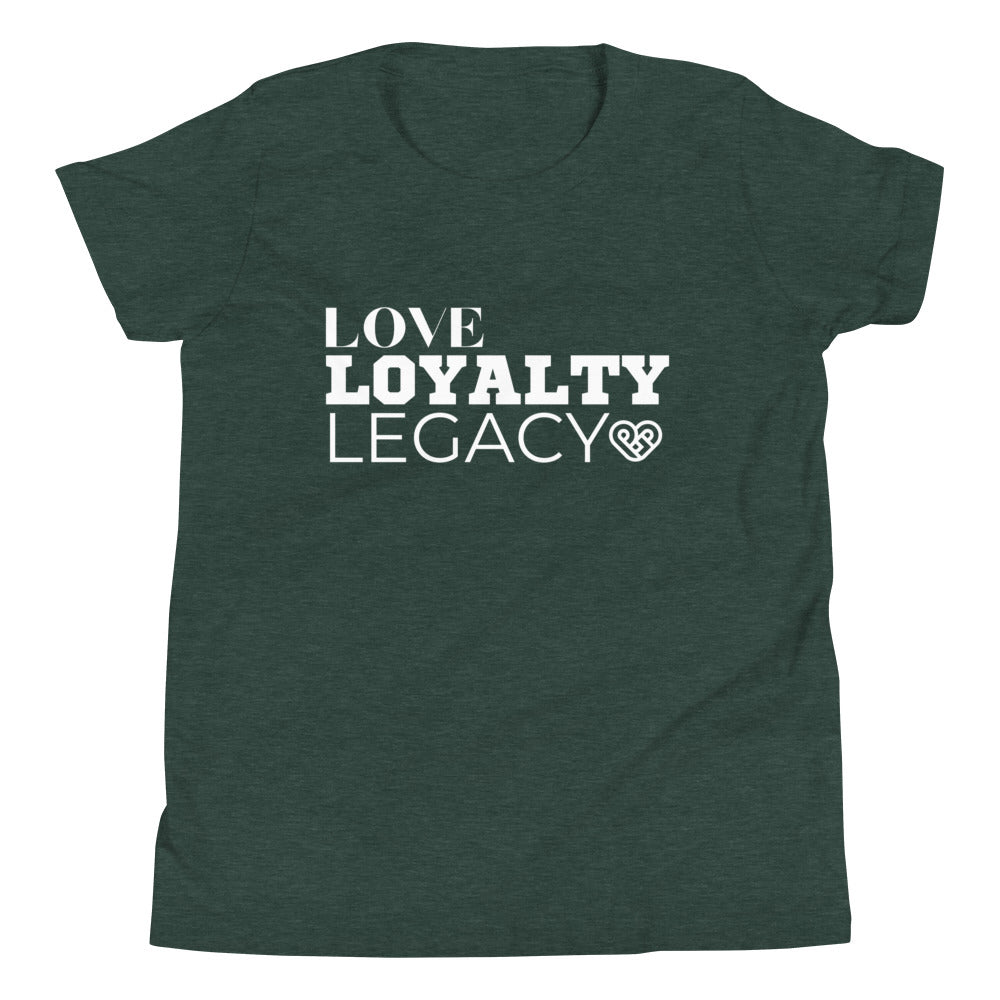 LOVE LOYALTY LEGACY STACK Youth Short Sleeve T-Shirt