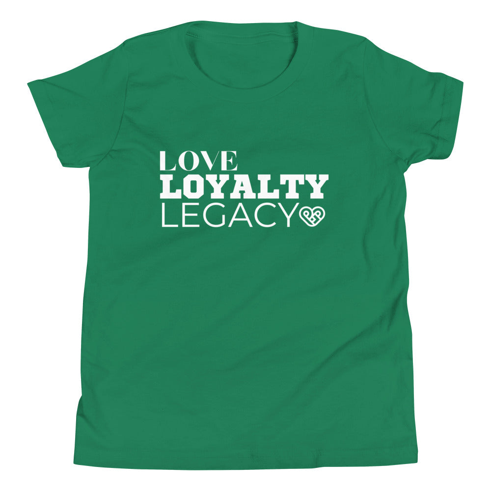 LOVE LOYALTY LEGACY STACK Youth Short Sleeve T-Shirt