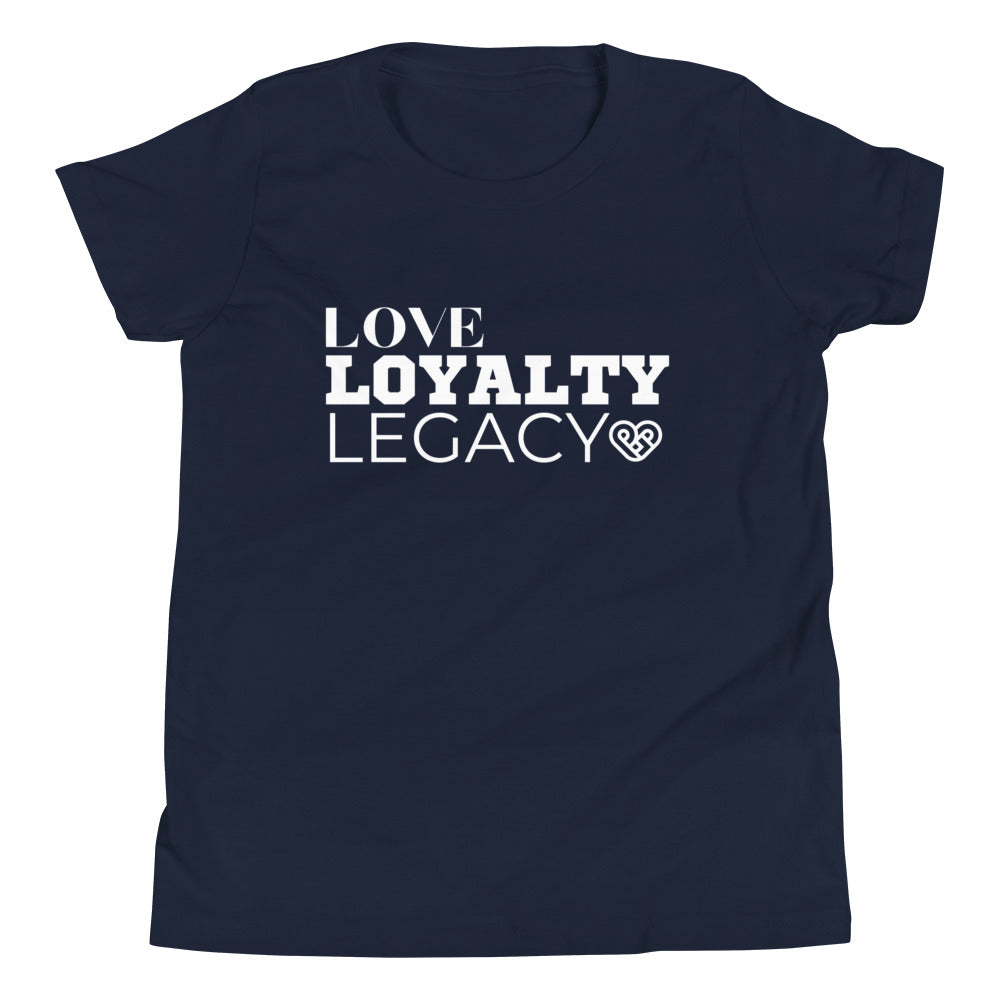 LOVE LOYALTY LEGACY STACK Youth Short Sleeve T-Shirt