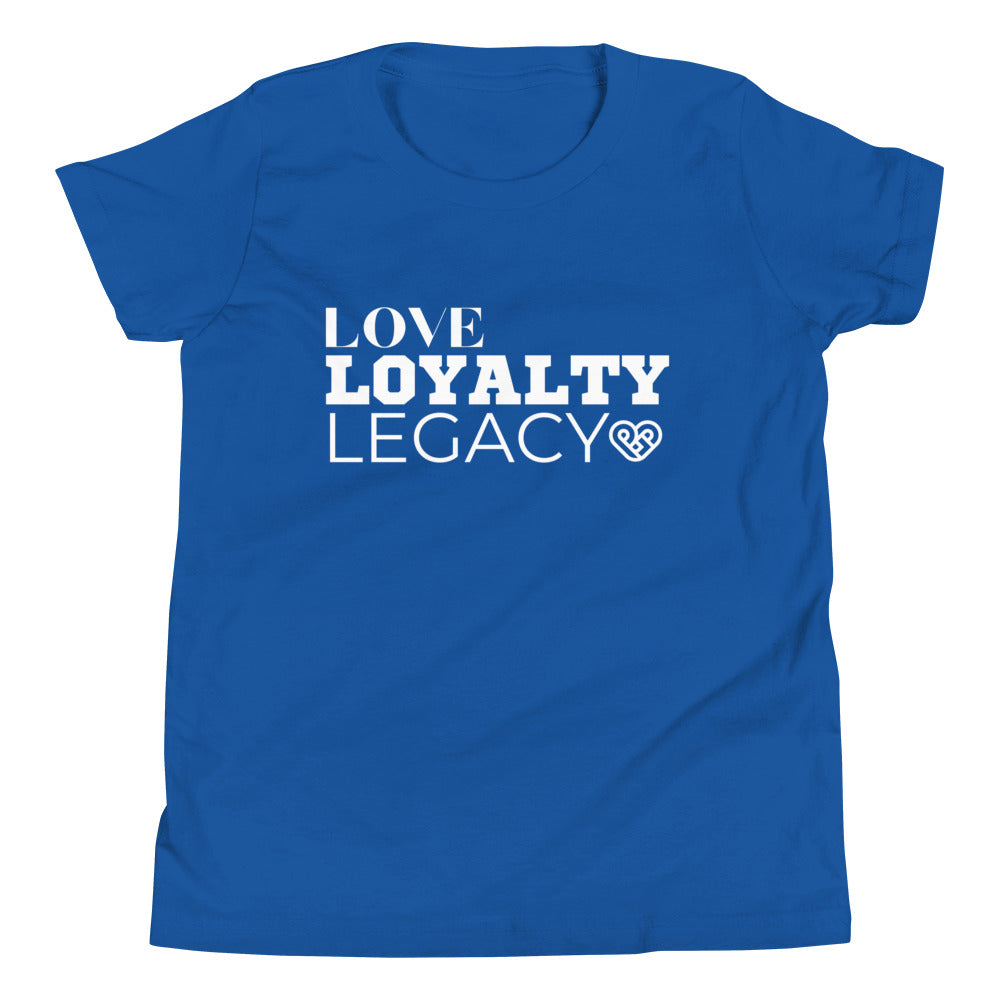 LOVE LOYALTY LEGACY STACK Youth Short Sleeve T-Shirt
